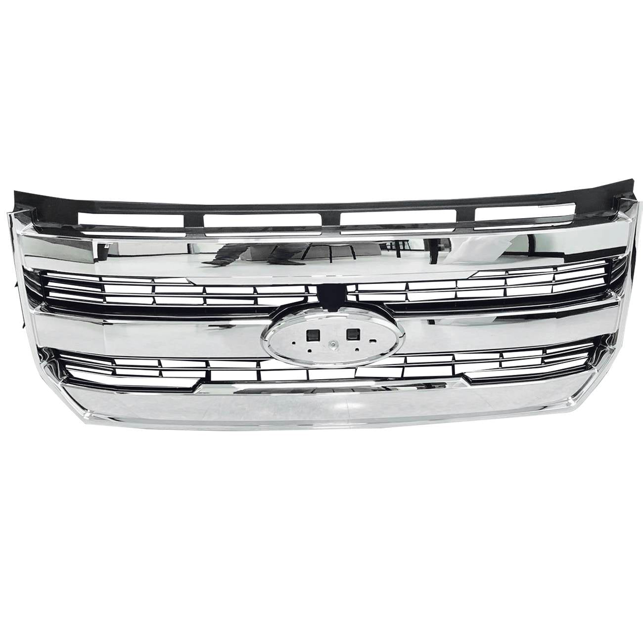 FOR Ford 15-17 F-150 F150 Front Bumper Radiator Grille Chrome W/o camera