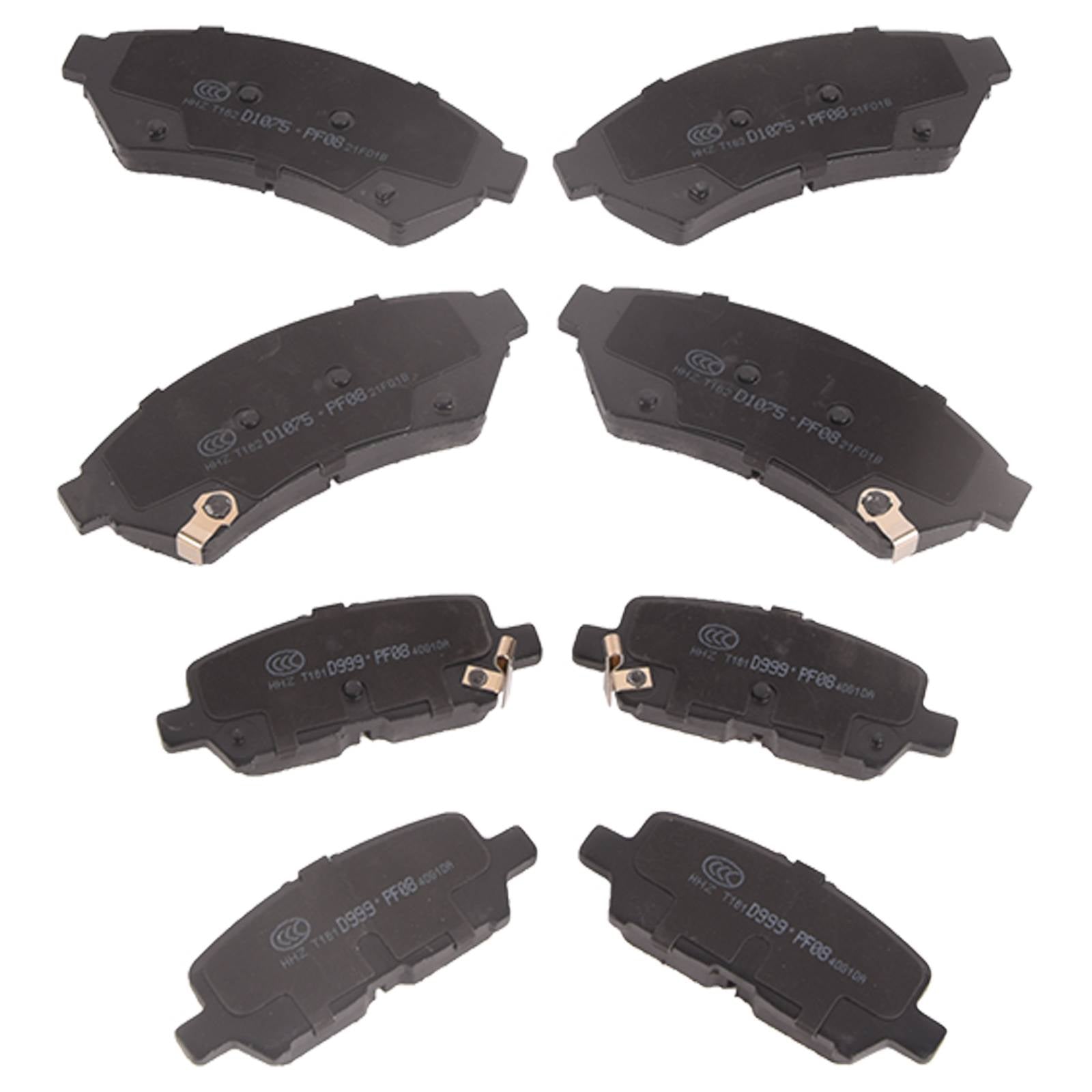 Front & Rear Ceramic Brake Pads for 2004 2005 - 2009 Allure LaCrosse Grand Prix
