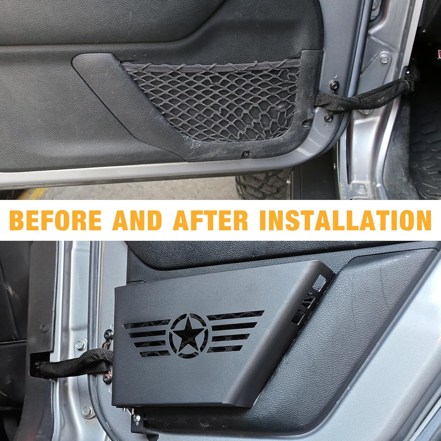 Rear Door Storage Box for 2007-2018 Jeep Wrangler JK JKU 4 Door 2pcs