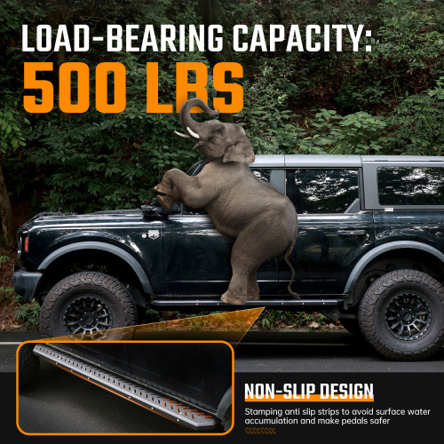 Running Boards Compatible with Ford Bronco 4 Door 2021+ (NOT Fit for Sport)