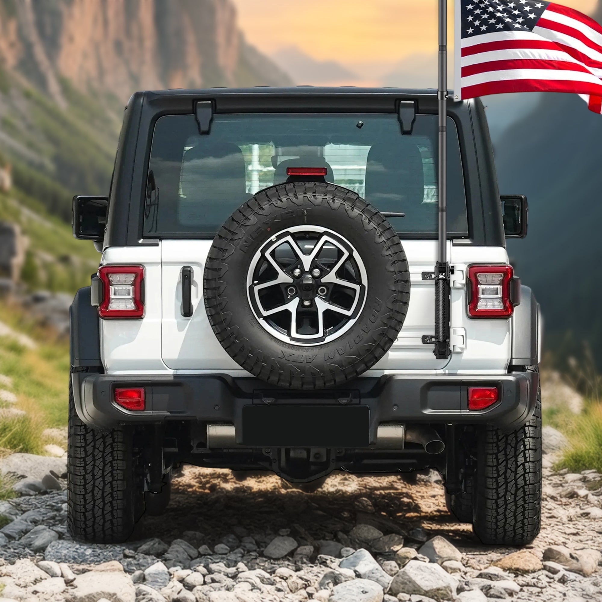 Tailgate Flagpole Holder Bracket for Jeep Wrangler JK 2007-2017 and JL2018+