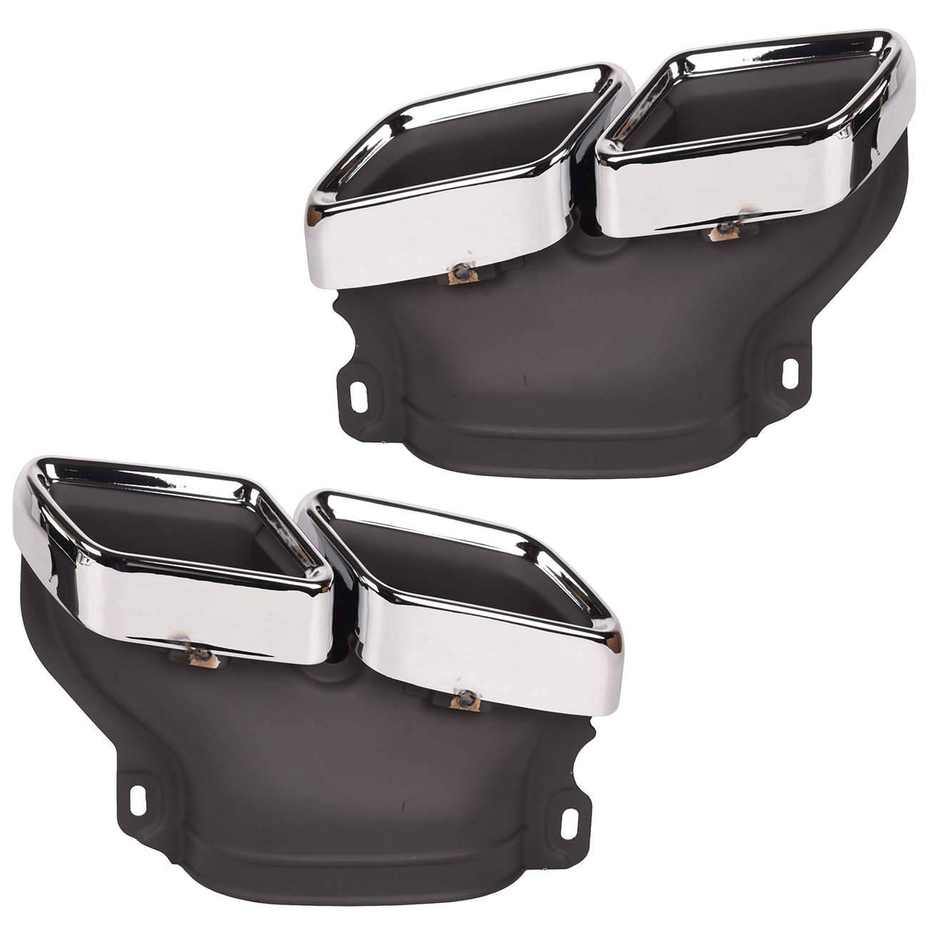 Pair Tail Bumper Muffler Pipe For Mercedes-Benz W205 C63 AMG 4.0L 6.3L 2015-2018