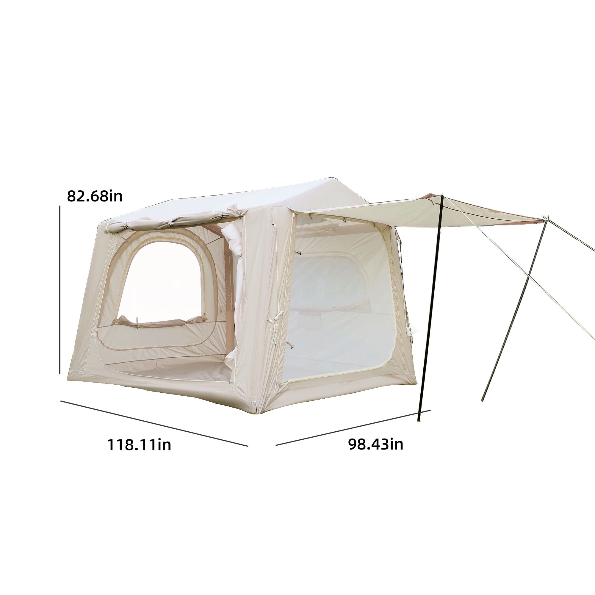Truck SUV Inflatable Tents for Family Camping, Large Blow Up Tent with Hand Pump