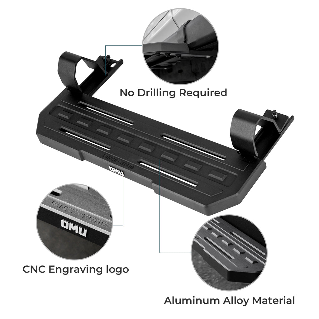 Side Steps For 2018+ Wrangler JL 2 Doors (Rubicon only) with OEM Rock Rails
