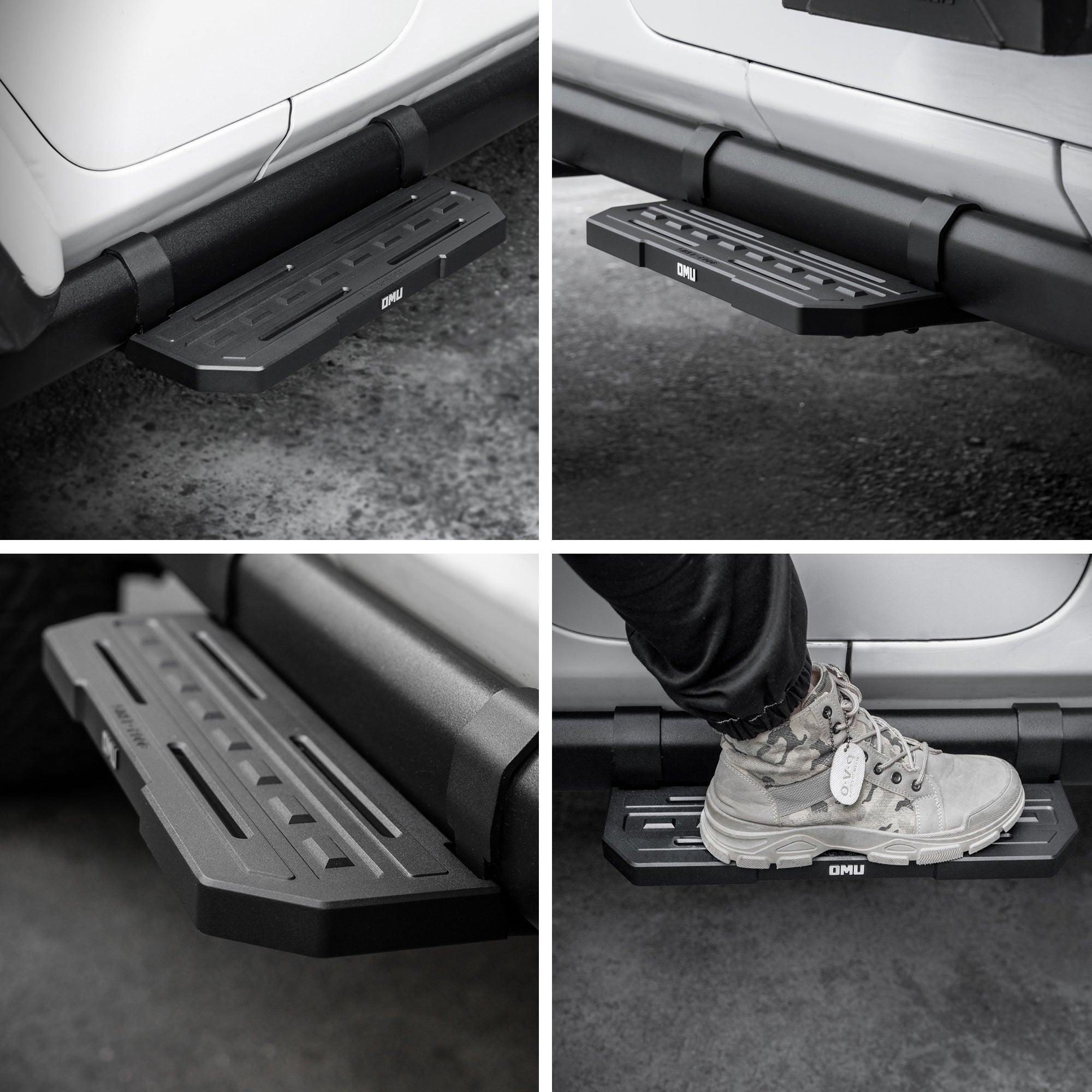Side Steps For 2018+ Wrangler JL 2 Doors (Rubicon only) with OEM Rock Rails