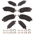 8X Front & Rear Disc Ceramic Brake Pads W/hardware for 2013-2023 Nissan Altima