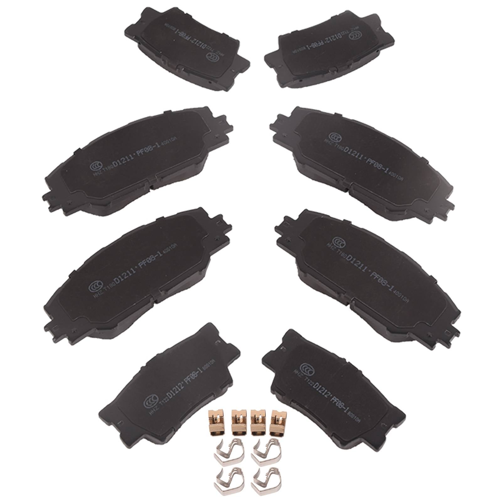 8PCS Front & Rear Ceramic Brake Pads For Toyota RAV4 2013-2018 Matrix 2009-2013