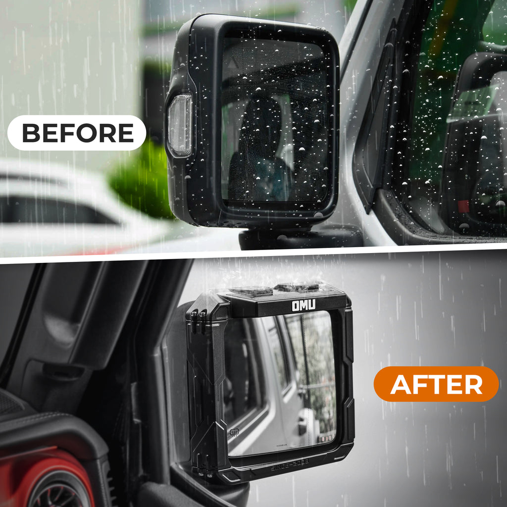 Mirror Rain Shield Frame For 2018-2025 Wrangler JL & 2020-2025Wrangler Gladiator