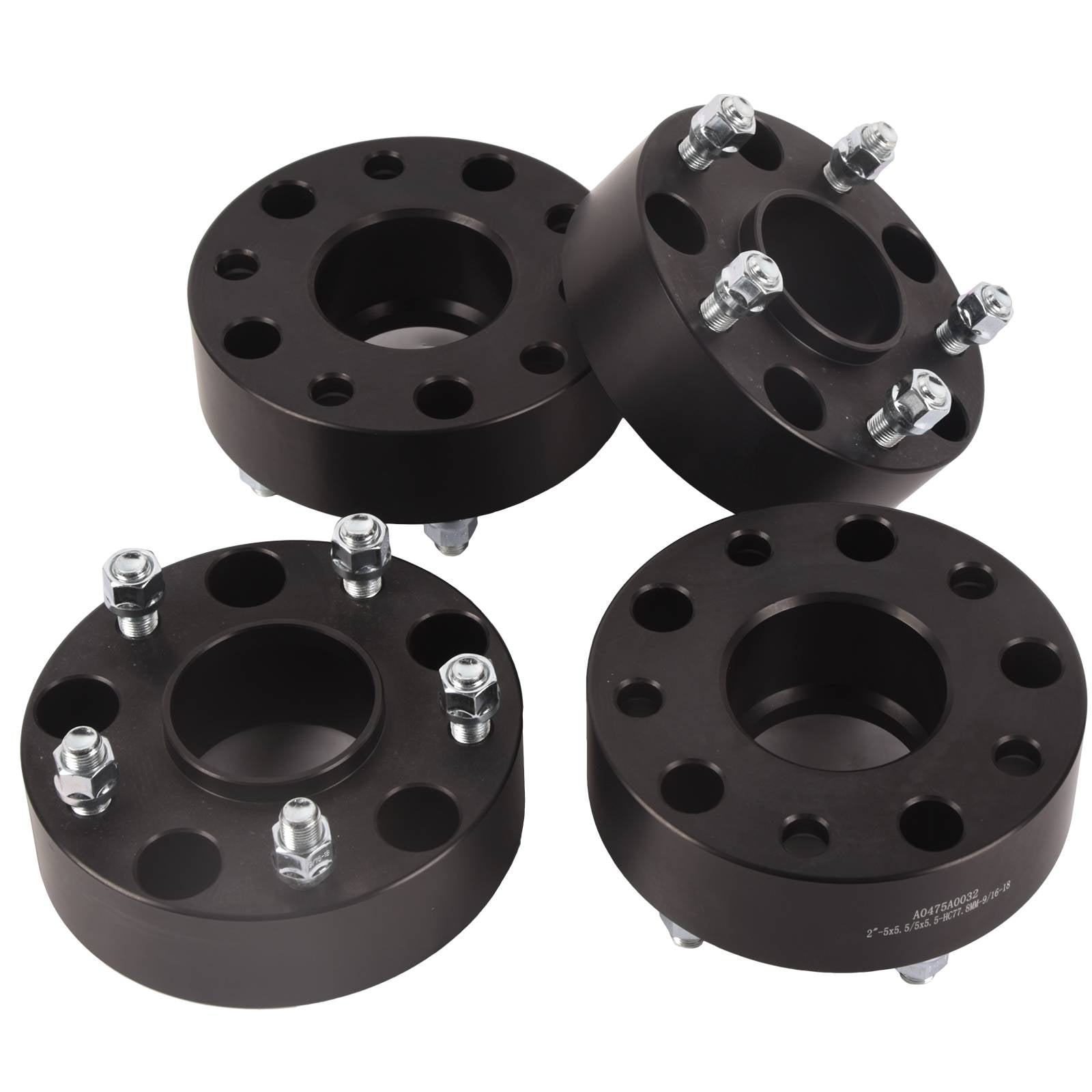 4Pcs 2'' 5x5.5 Wheel Spacers Adapters 9/16 Studs Fits?Dodge Ram 1500