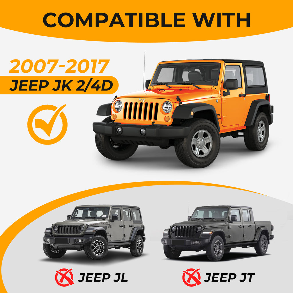 Rearview Mirror Rain Shield Frame For 2007-2018 Jeep Wrangler JK