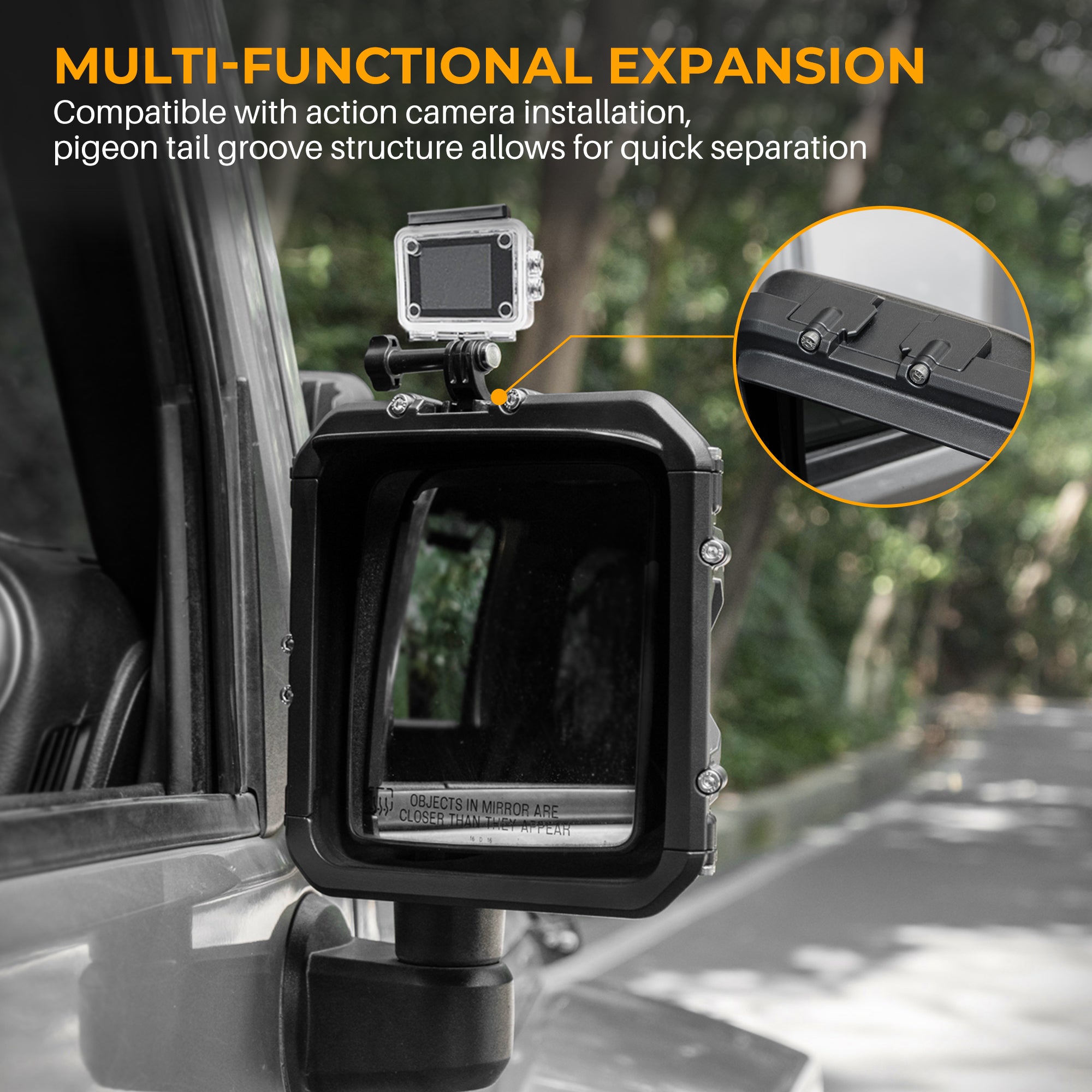 Rearview Mirror Rain Shield Frame For 2007-2018 Jeep Wrangler JK