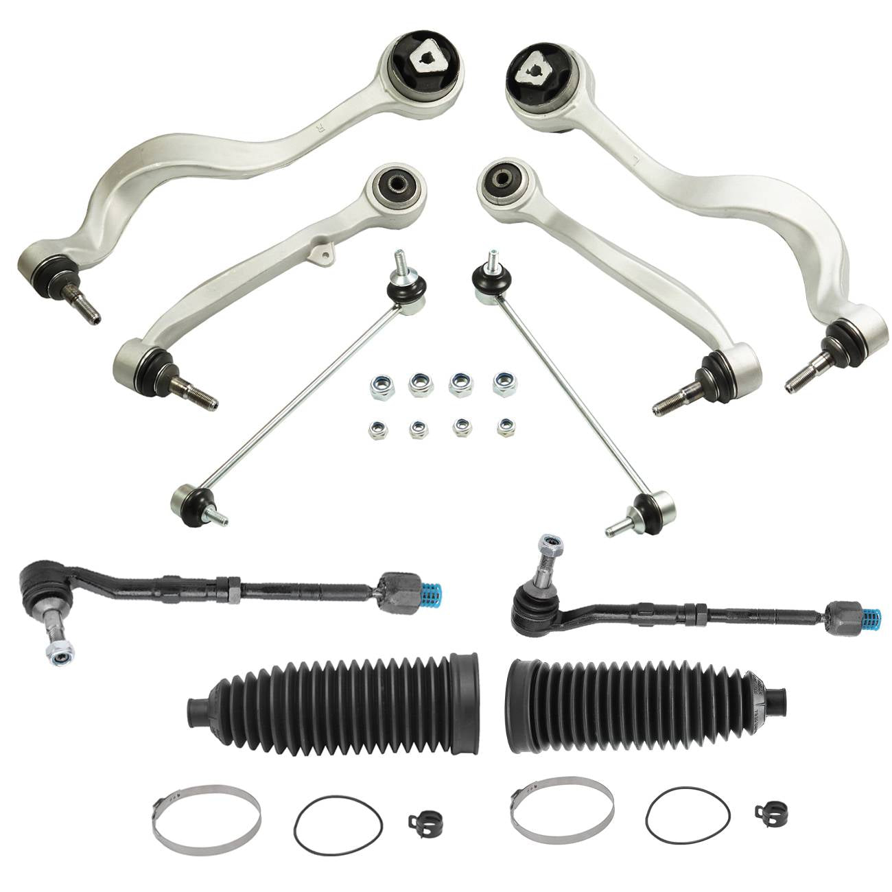 10Pcs New Front Suspension Steering Kit Boot for BMW E60 525i 530i 528i 530i M5