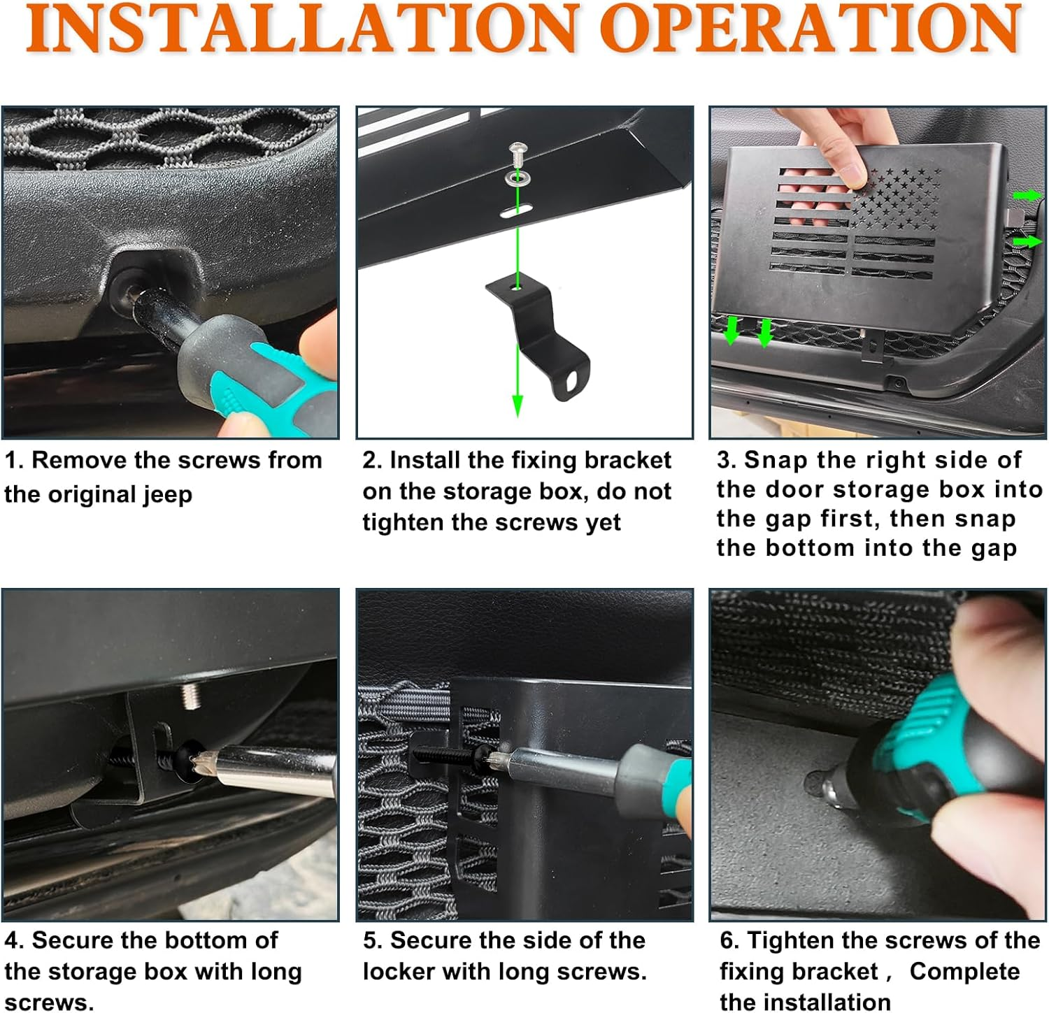 Front Door Storage Box for Jeep Wrangler JL JLU Gladiator JT