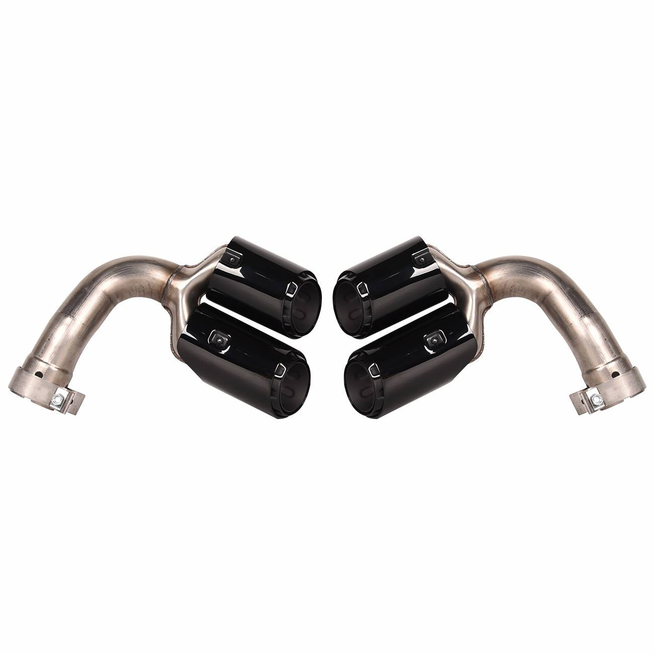 LH&RH Decoration Tube Pipe For 2018-2024 Porsche Cayenne 3.0L Stainless Steel