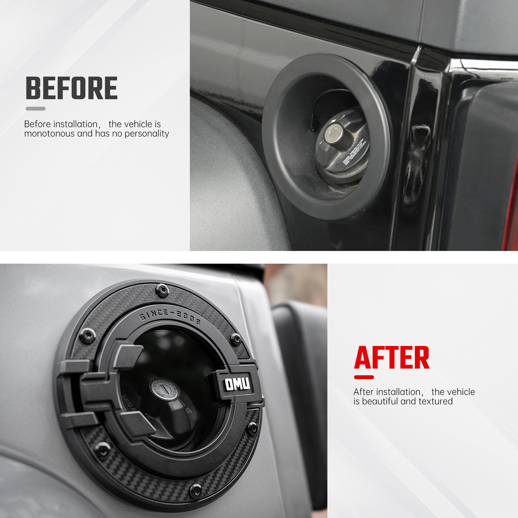 Gas Tank Cover For Jeep Wrangler JK