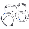4Pcs Front + Rear ABS Wheel Speed Sensor for Honda Fit 2009-2013 L4 1.5L 2-Pins