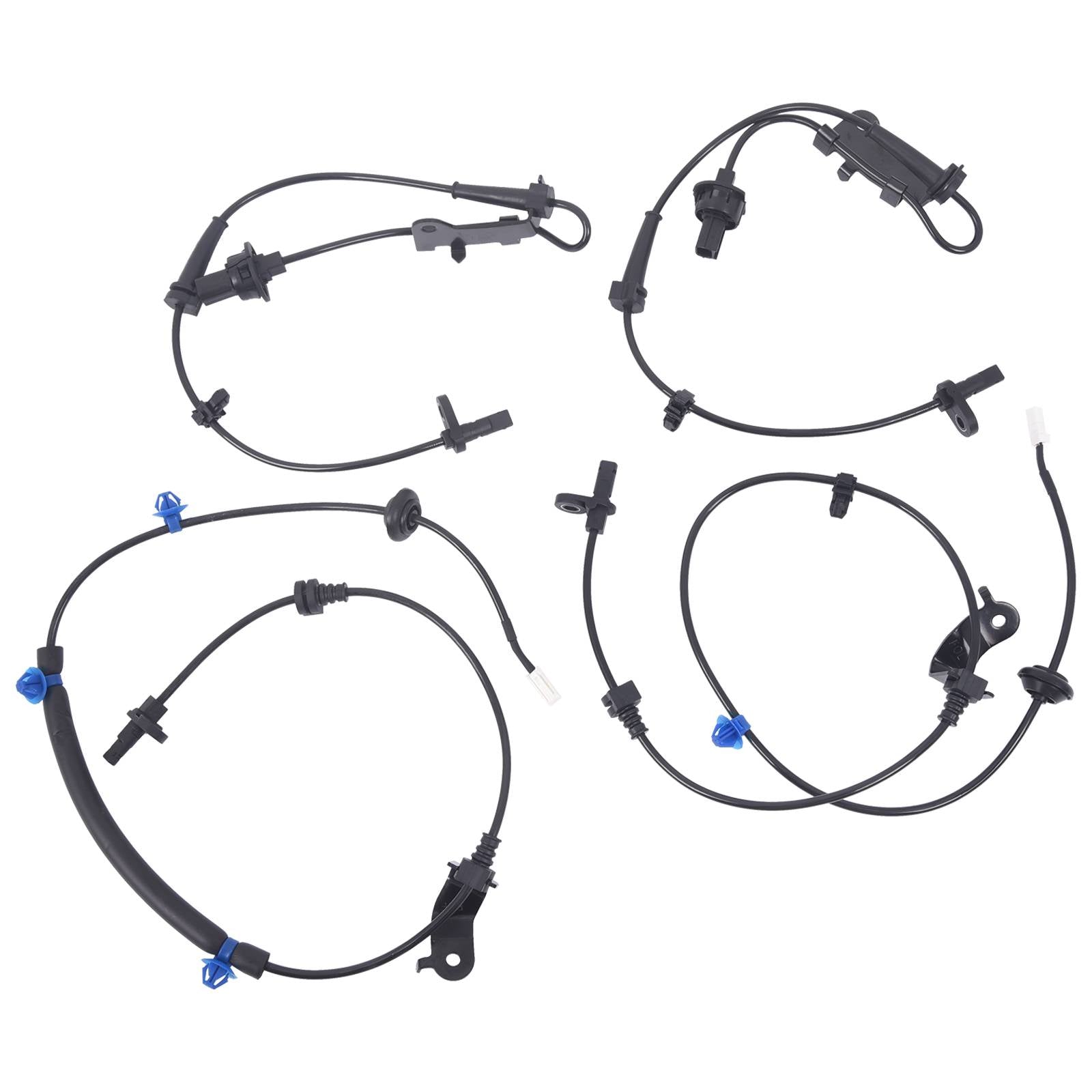 4Pcs Front + Rear ABS Wheel Speed Sensor for Honda Fit 2009-2013 L4 1.5L 2-Pins