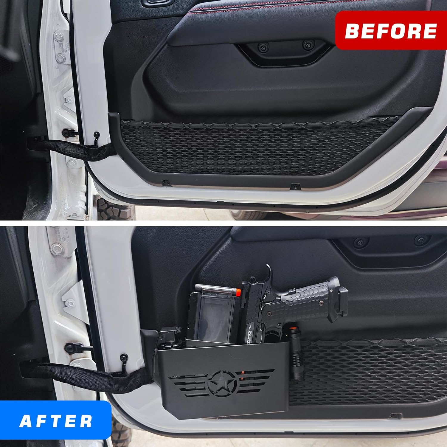 Metal Front Door Storage Pocket Fits Jeep Wrangler JL Gladiator JT
