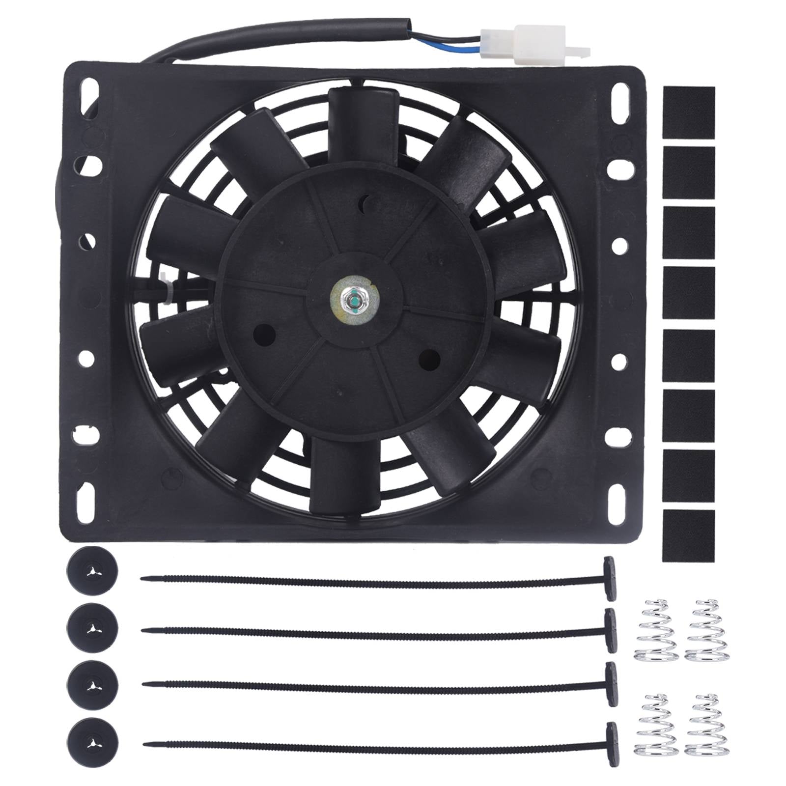 6'' Inch Slim Push Pull Electric Radiator Cooling Fan 600CFM Mount Kit Universal