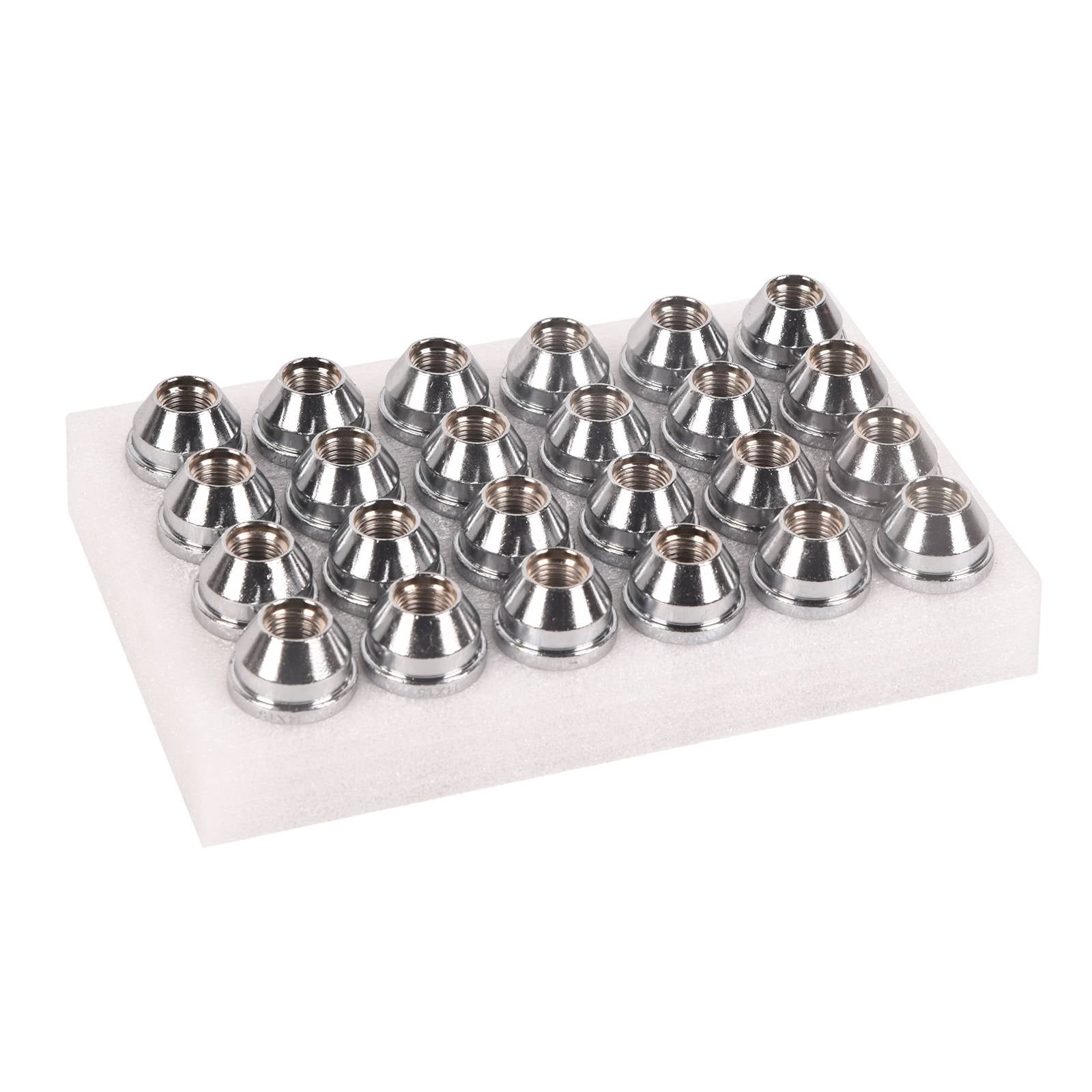 24PCS REPLACEMNT SOLID LUG NUTS 14X1.5 THREAD CHROME FITS FORD F-150 2015-2020