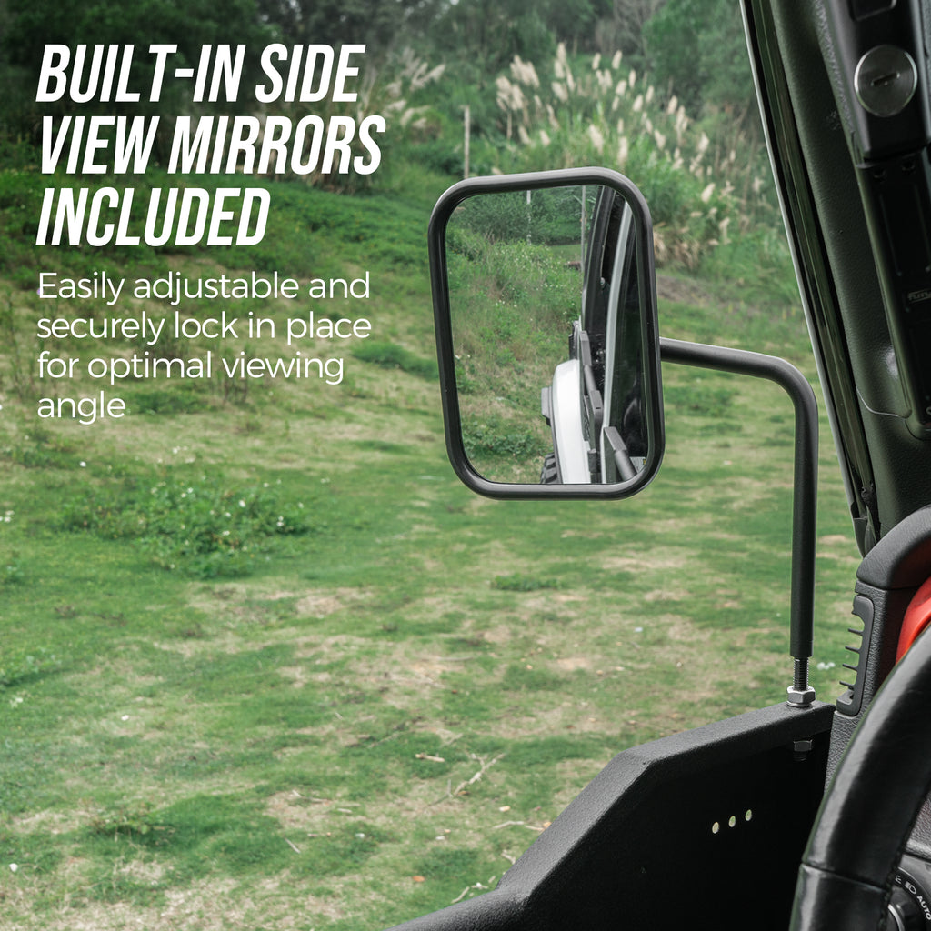 Tube Doors w/ Mirror for 2018-2026 Jeep Wrangler JL JLU Gladiator JT Offroad