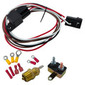 NEW Electric Fan Wiring Install Kit Complete Thermostat 40 Amp Relay 185 Degree