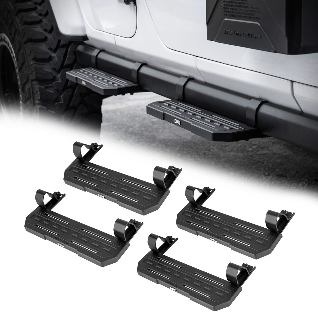 Running Boards Compatible with 2018+ Wrangler JL 4 Doors with OEM Rock Rails