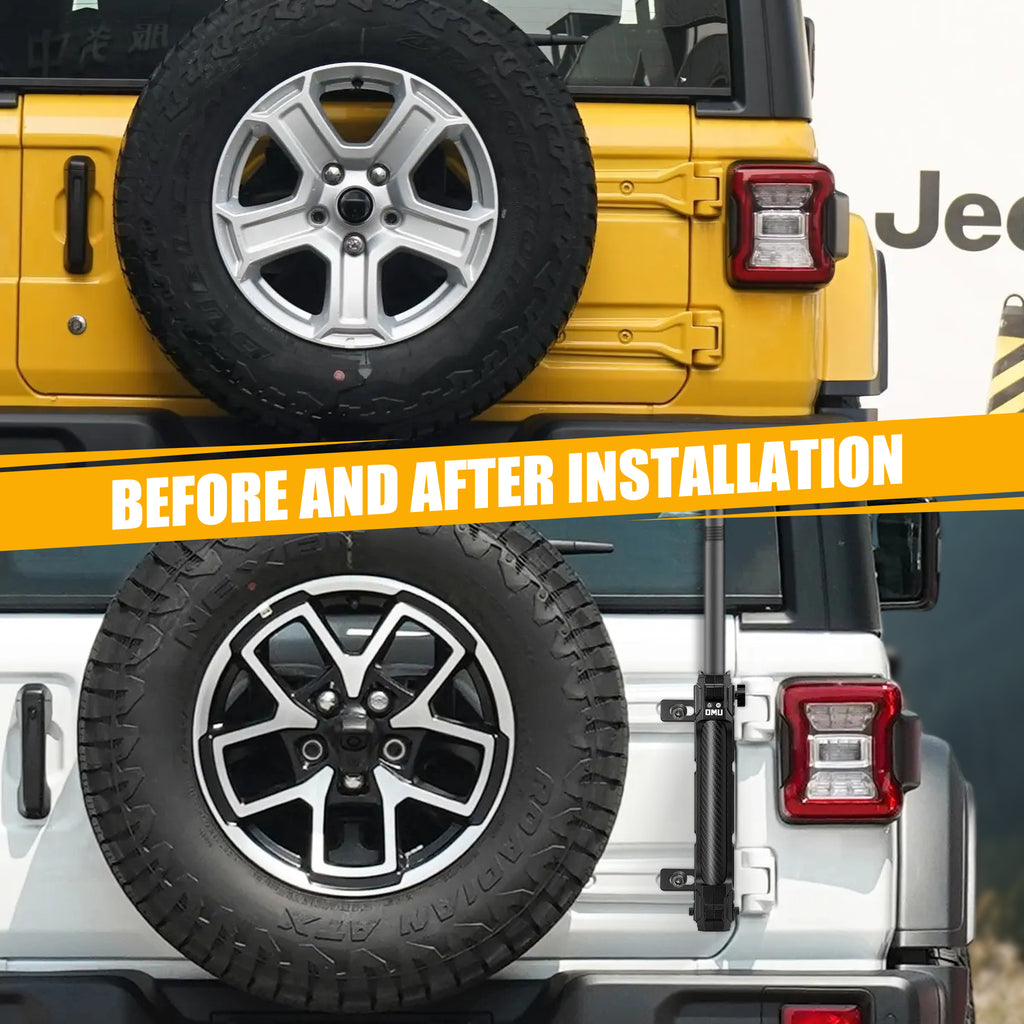 Tailgate Flagpole Holder Bracket for Jeep Wrangler JK 2007-2017 and JL2018+