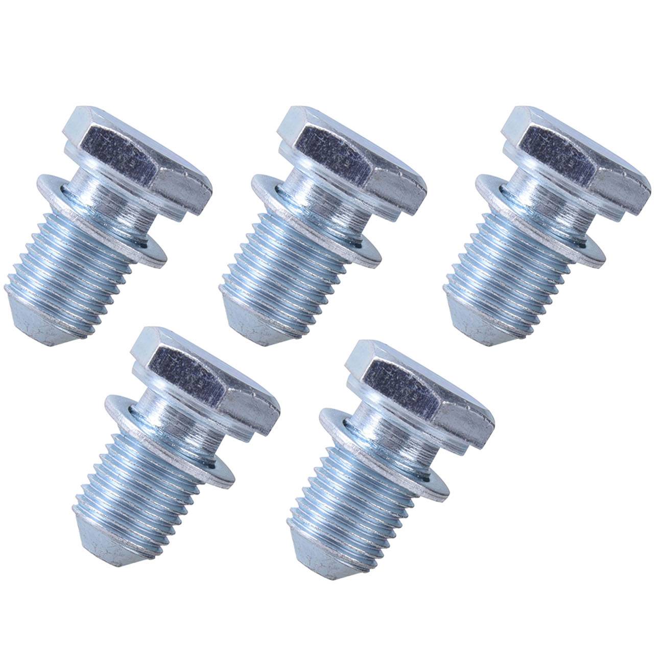 5PCS Engine Oil Pan Drain Plug Bolt Screw for VW Volkswagen Audi N90813202