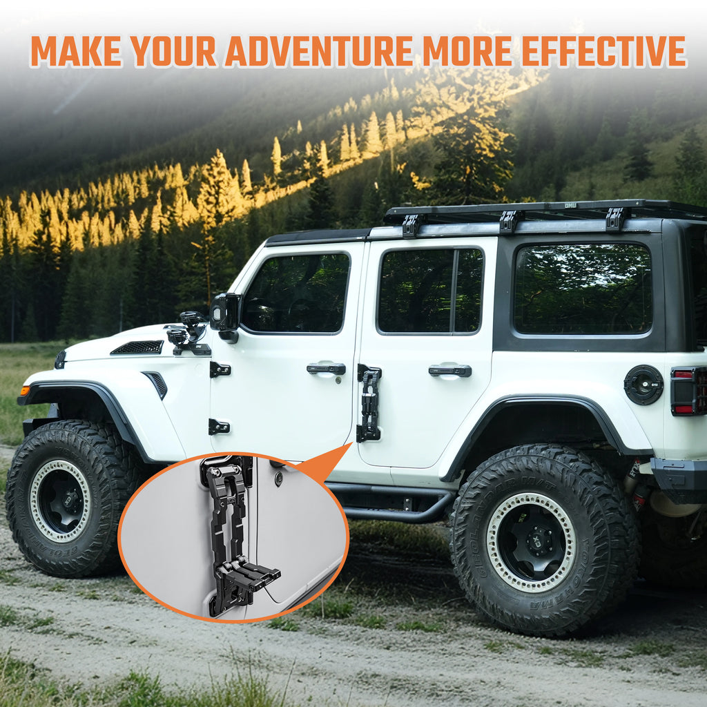Door Hinge Step For 2007-2025 Jeep Wrangler & 2020-2025 Gladiator