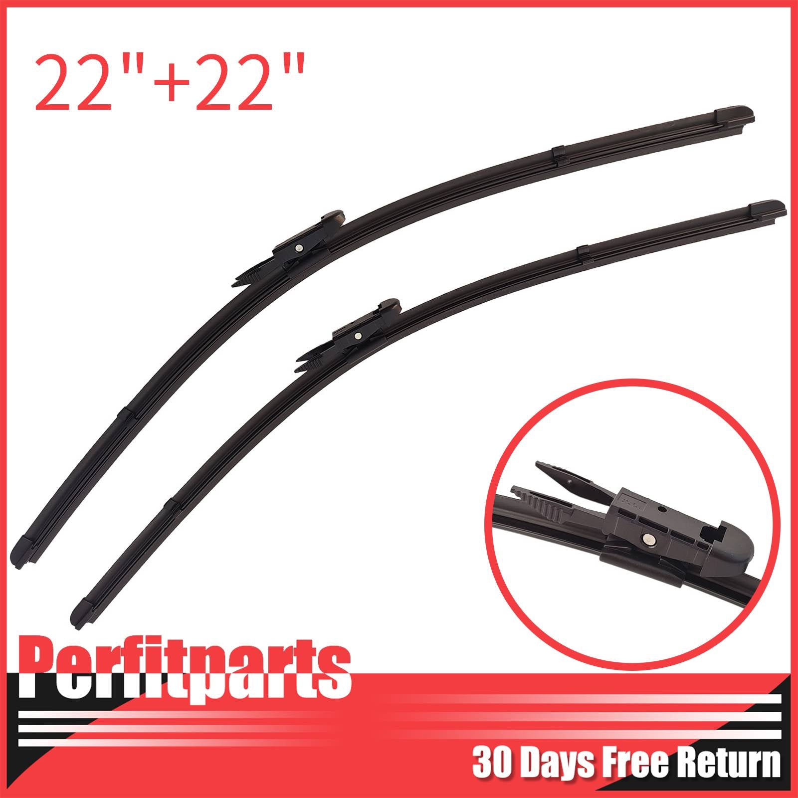 2PCS 22in Windshield Wiper Blades For GMC Sierra 1500 2500HD 3500HD 2007-2013
