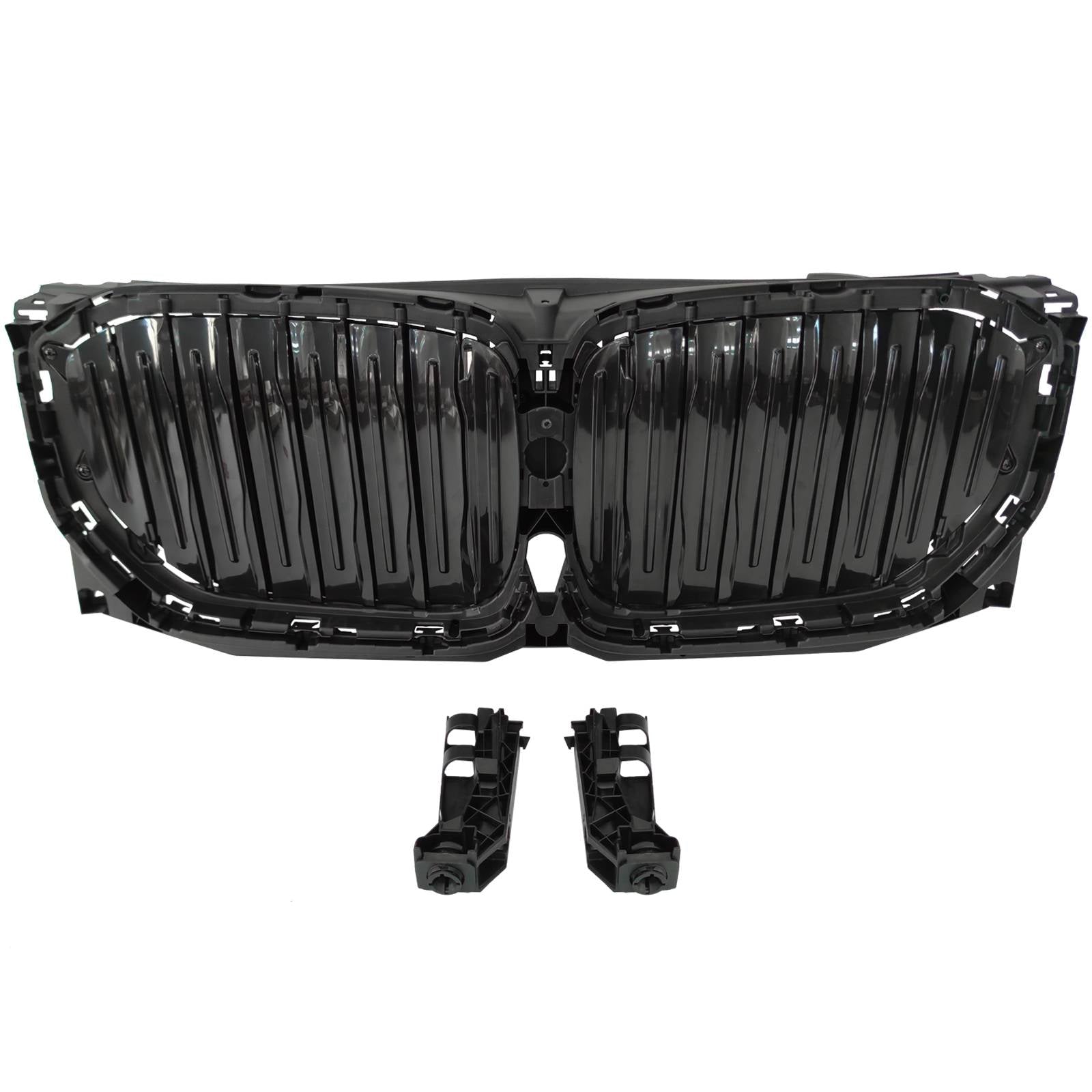 Front Bumper Grille Air Shutter Flap Upper With Motor For BMW X5 2019-2022 2023