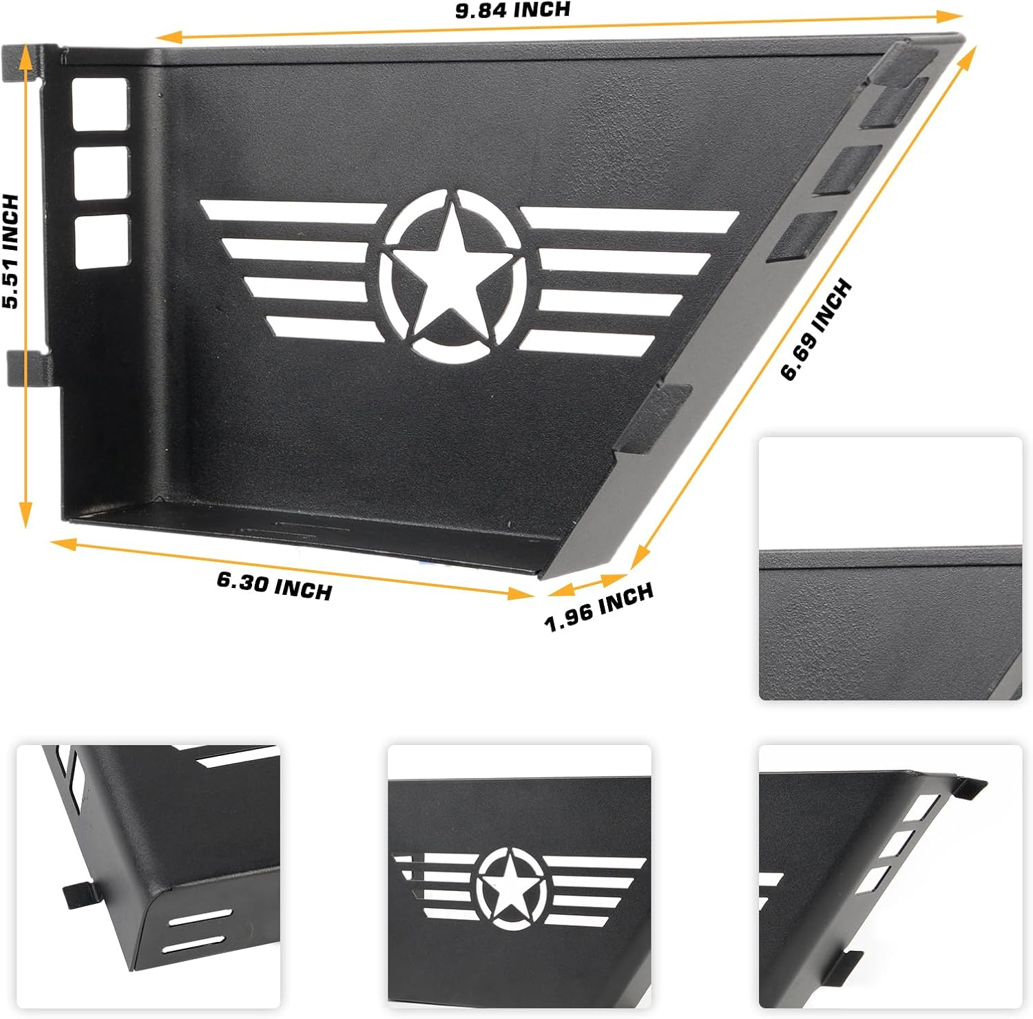 Rear Door Storage Box for 2007-2018 Jeep Wrangler JK JKU 4 Door 2pcs