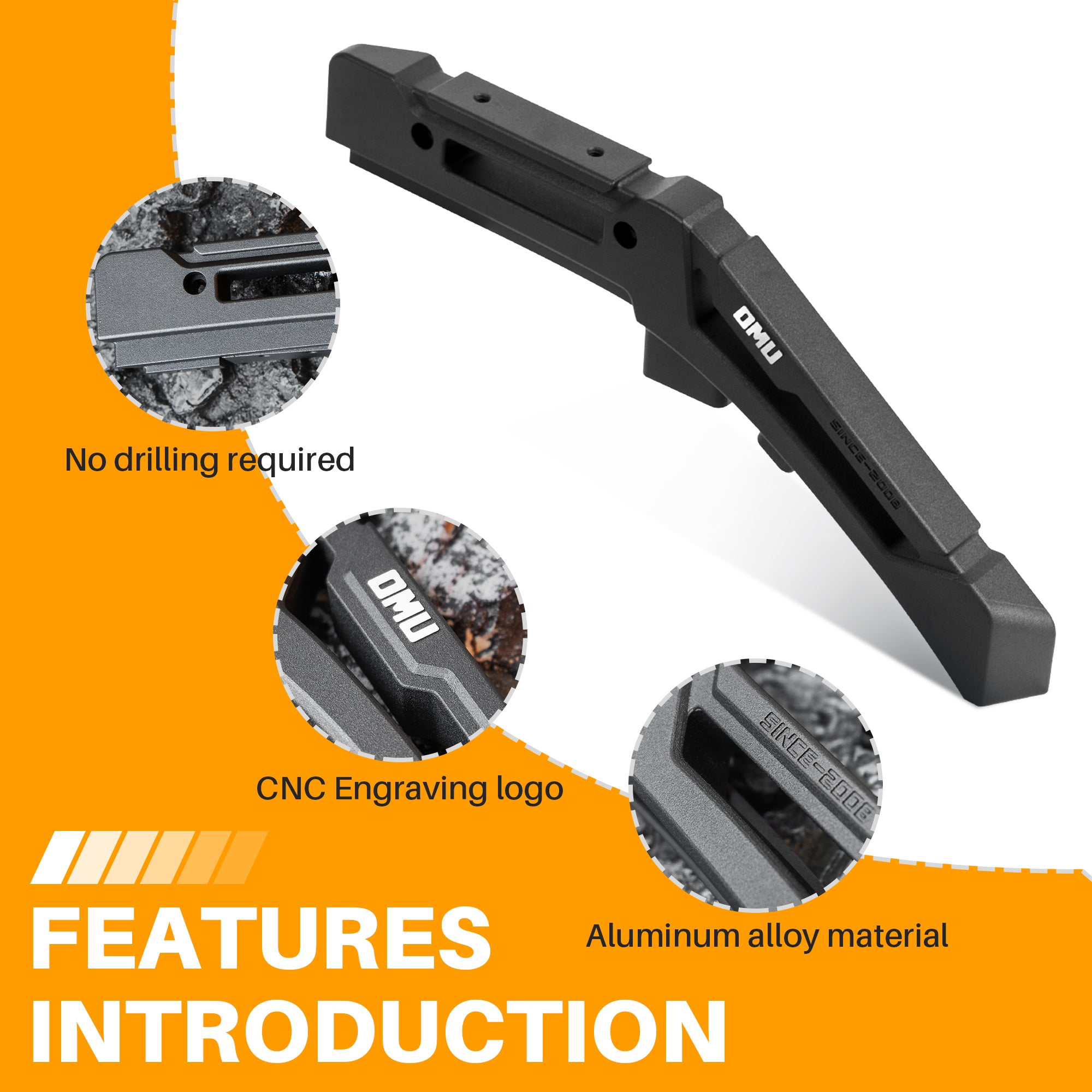 Aluminum Limb Riser Engine Hood Trail Sights Compatible with 2021+ Ford Bronco