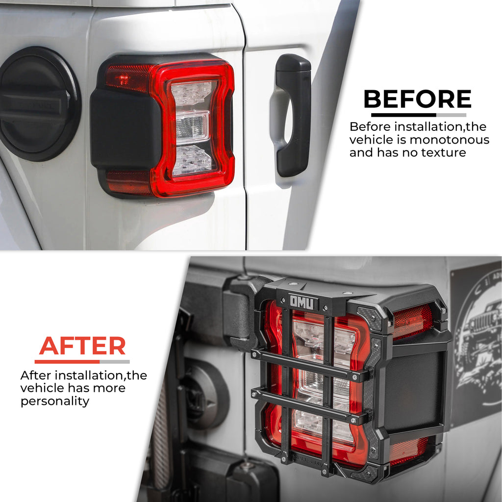 Tail Light Cover Compatible with 2018+ Jeep Wrangler JL