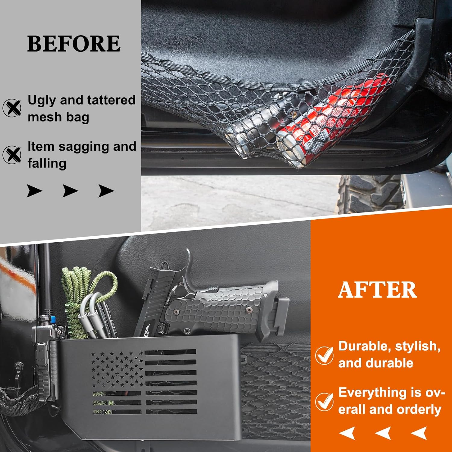 Front Door Storage Box for Jeep Wrangler JL JLU Gladiator JT