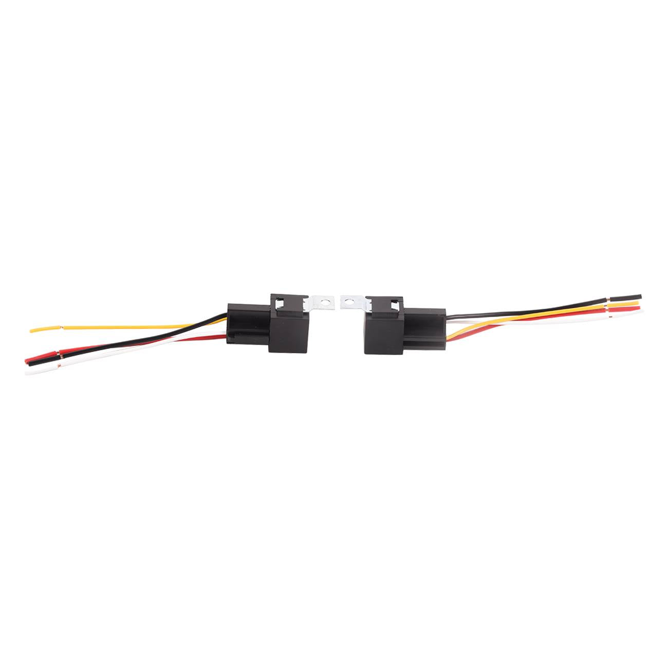 New 2Pcs Automotive Relay with Wires & Harness Socket Set 12V 30/40 Amp 4-Pin
