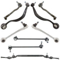 9PCS For BMW E38 Front Lower Control Arms Tie Rod Sway Bar Center Drag Link Kit