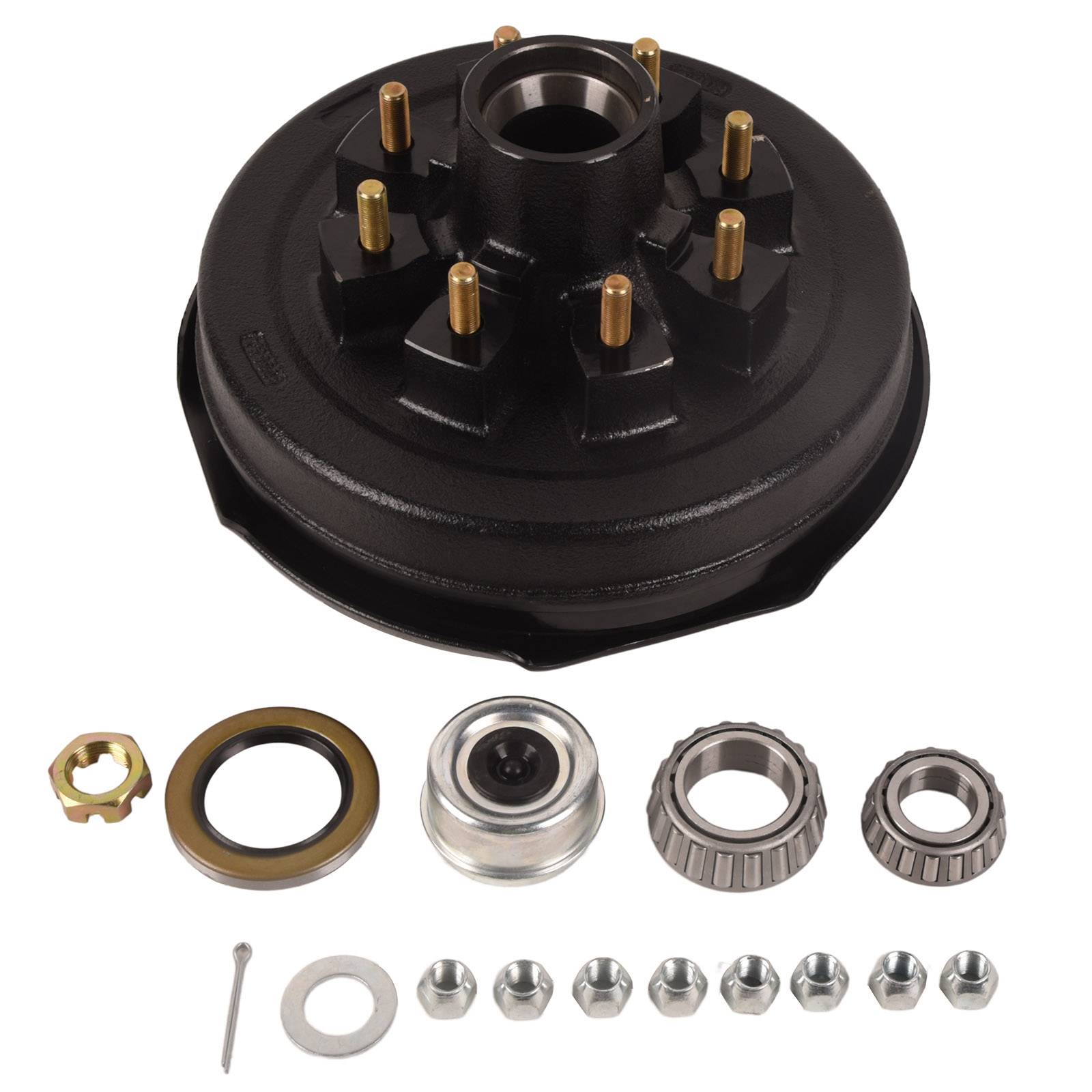 8 on 6.5 Trailer Hub Drum with 12in x2in Electric Brakes Left for 7000lb
