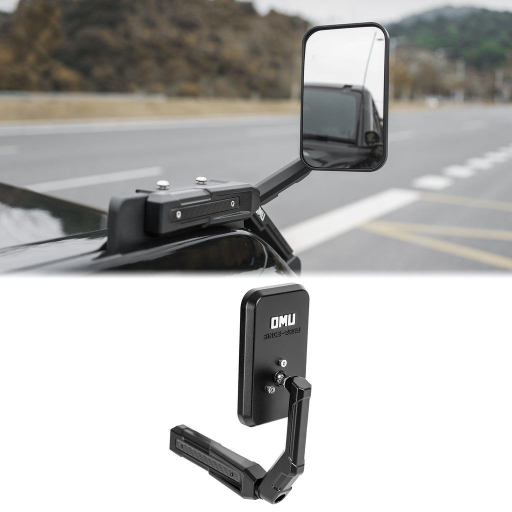 Aluminum Hood Side Auxiliary Fender Mirror Compatible with 2021+ Ford Bronco