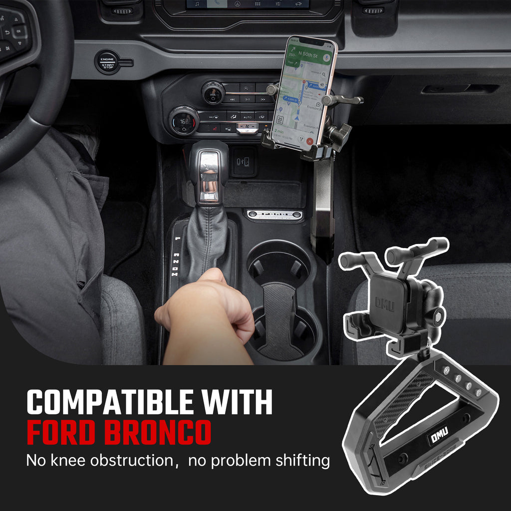 Center Console Grab Handle With Phone Holder For Ford Bronco 2021+