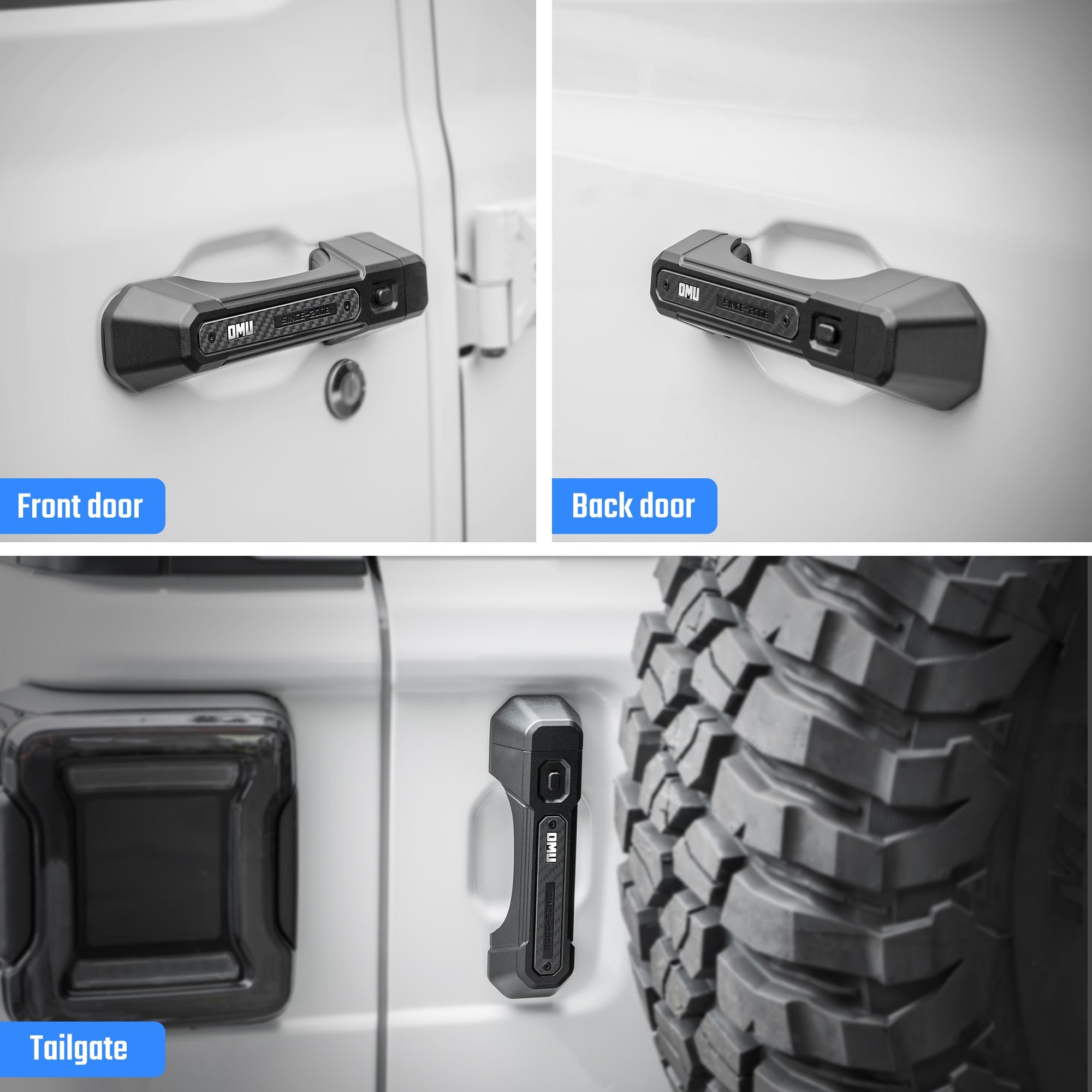 Door Handle Cover For Jeep Wrangler JL 2018+ 4 Doors 5 pcs