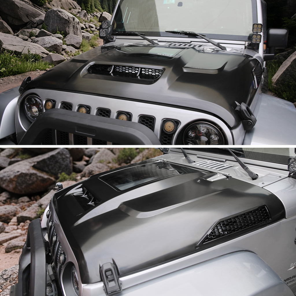 Replacement Hood Vented Heat Dispersion for 2007-2018 Jeep Wrangler