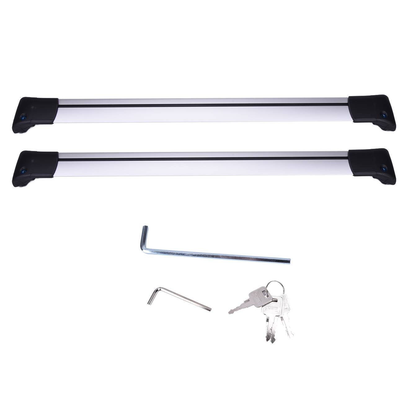 93cm-99cm (36.6''-39'') Aluminum Car Roof Cross Bar Luggage Rack Rail with Locks