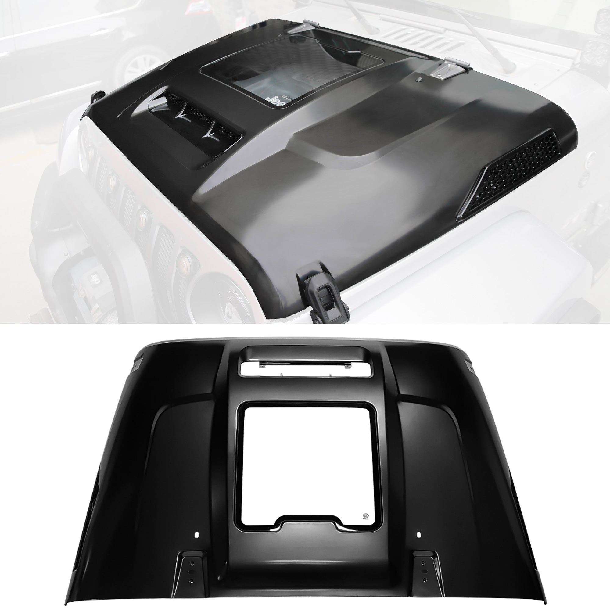 Replacement Hood Vented Heat Dispersion for 2007-2018 Jeep Wrangler