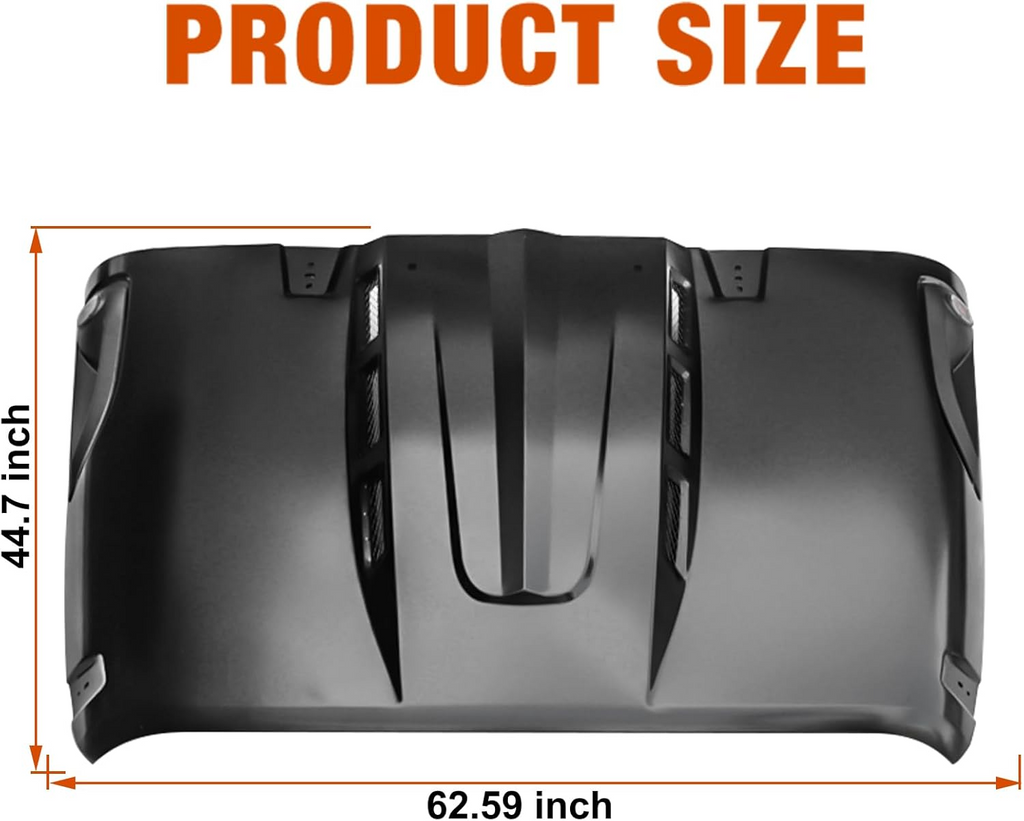 Avenger Style Replacement Hood Compatible with 2007-2018 Jeep Wrangler JK