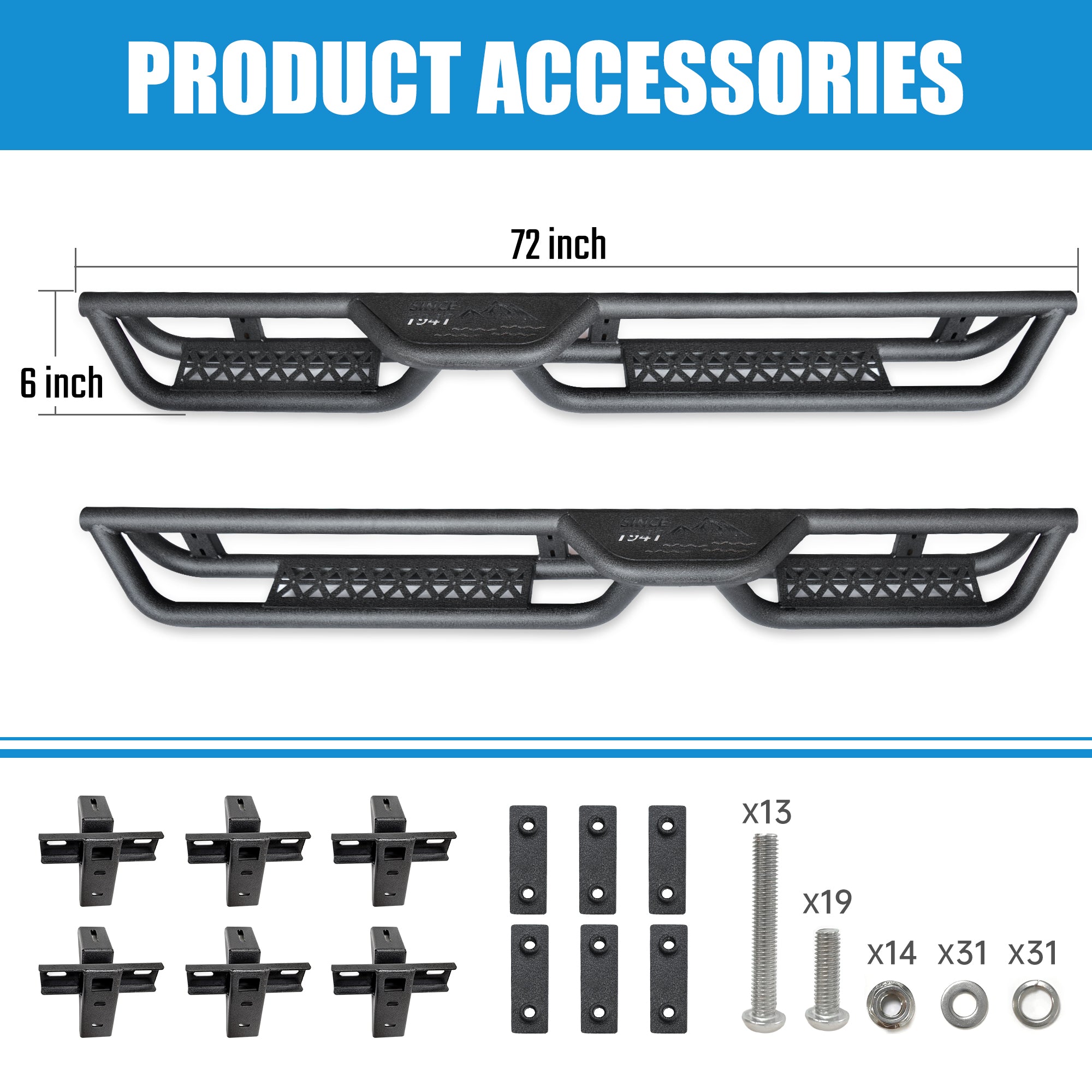 Running Boards Compatible with Jeep Wrangler JL