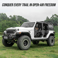 Tube Doors w/ Mirror for 2018-2026 Jeep Wrangler JL JLU Gladiator JT Offroad