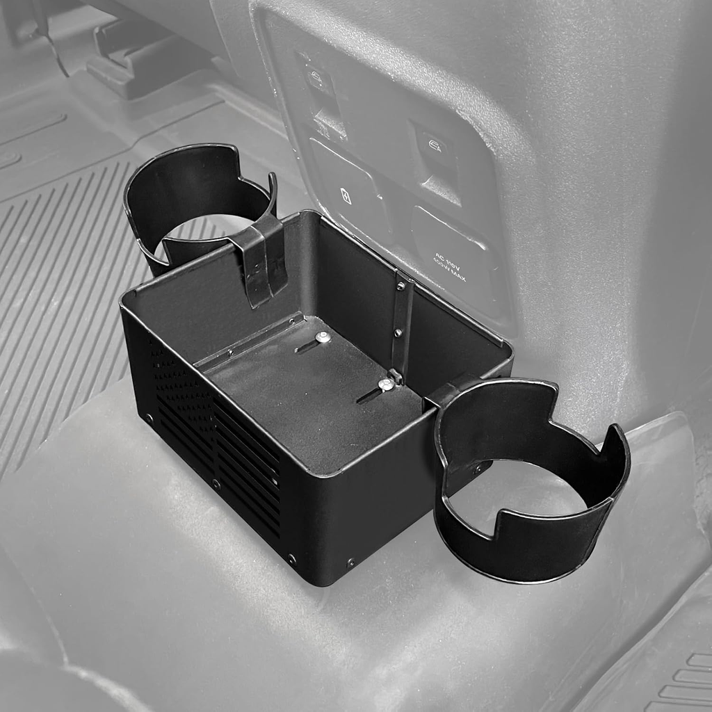 Metal Rear Seat Cup Holder Floor Console Storage Box for Bronco 2021+ 4 Door