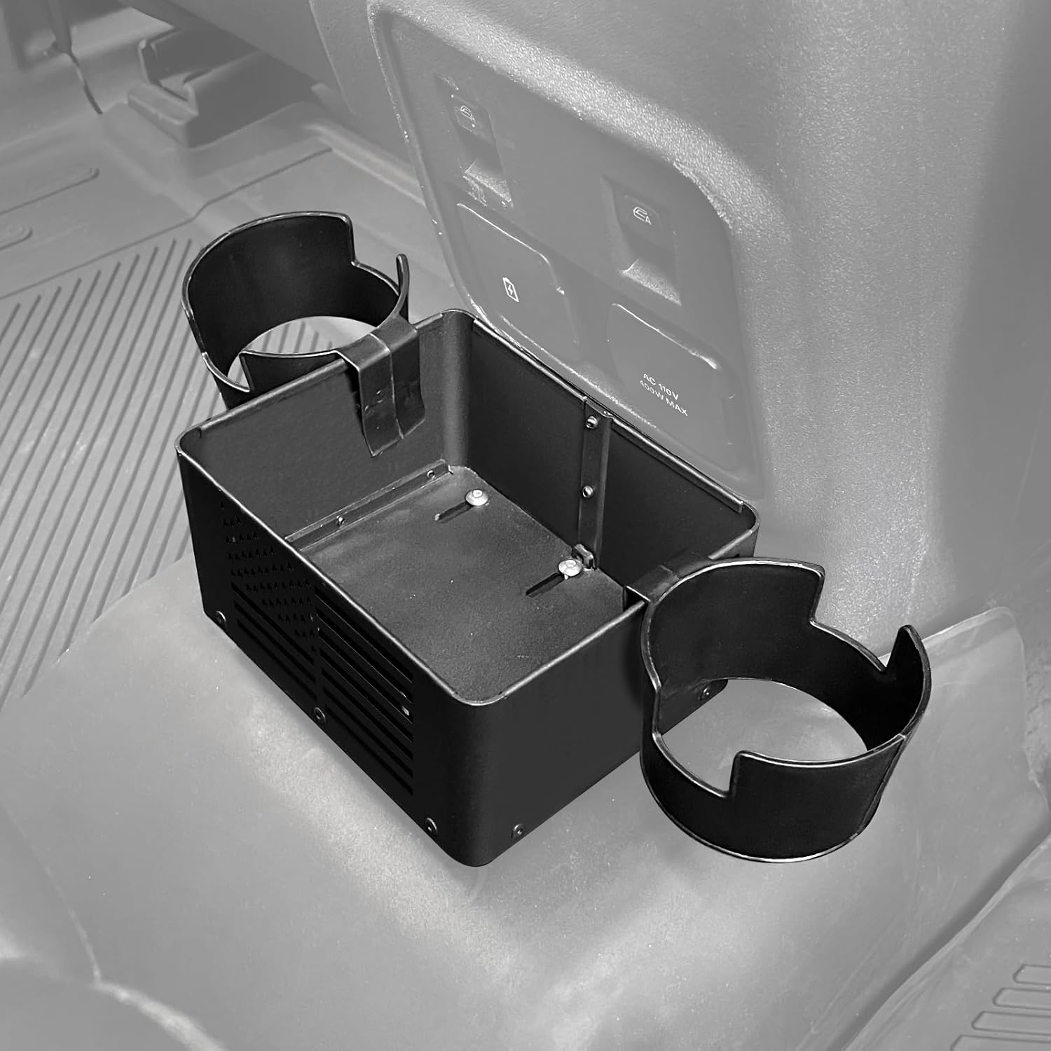 Metal Rear Seat Cup Holder Floor Console Storage Box for Bronco 2021+ 4 Door